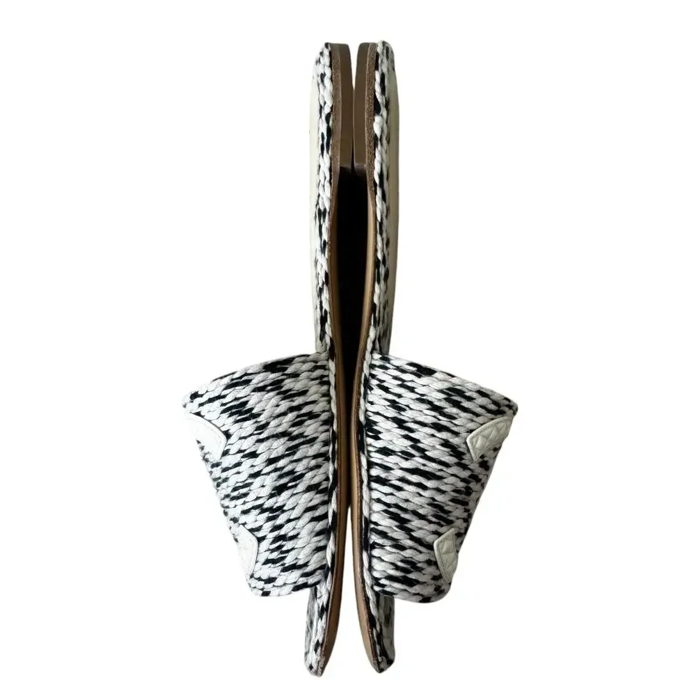 CHANEL Beige/ Black Patent CC Mule Slides 38C/ US 8 Wide - Picture 7 of 11